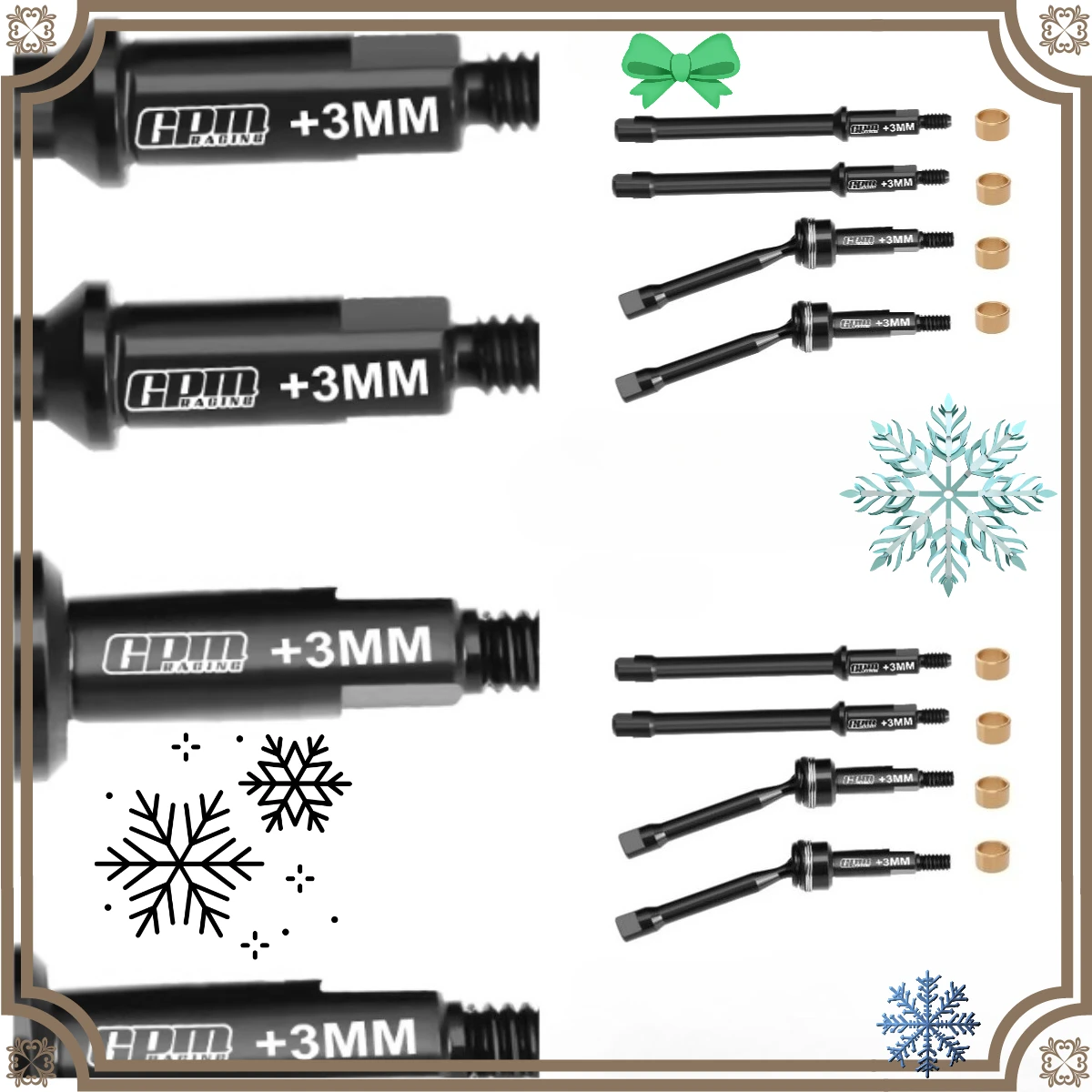 GPM AXIAL Carbon Steel Front and rear drive shafts 1/30 SCX30 Ford Liema/Wrangler/Chevrolet K10 Medium AXI-3324+AXI-3320
GPM AXIAL Carbon Steel Front and rear drive shafts 1/30 SCX30 Ford Liema/Wrangler/Chevrolet K10 Medium AXI-3324+AXI-3320