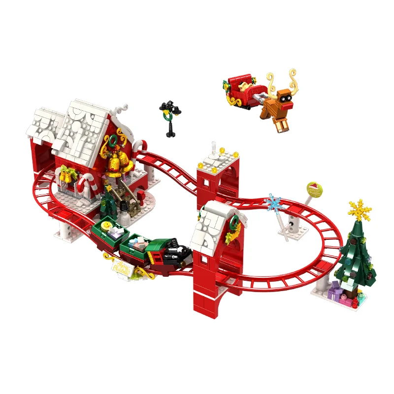City Creativity Winter Village Christmas Carousel Playground Christmas Decorations Model Building Blocks Bricks Kids Toys Gift
City Creativity Winter Village Christmas Carousel Playground Christmas Decorations Model Building Blocks Bricks Kids Toys Gift
