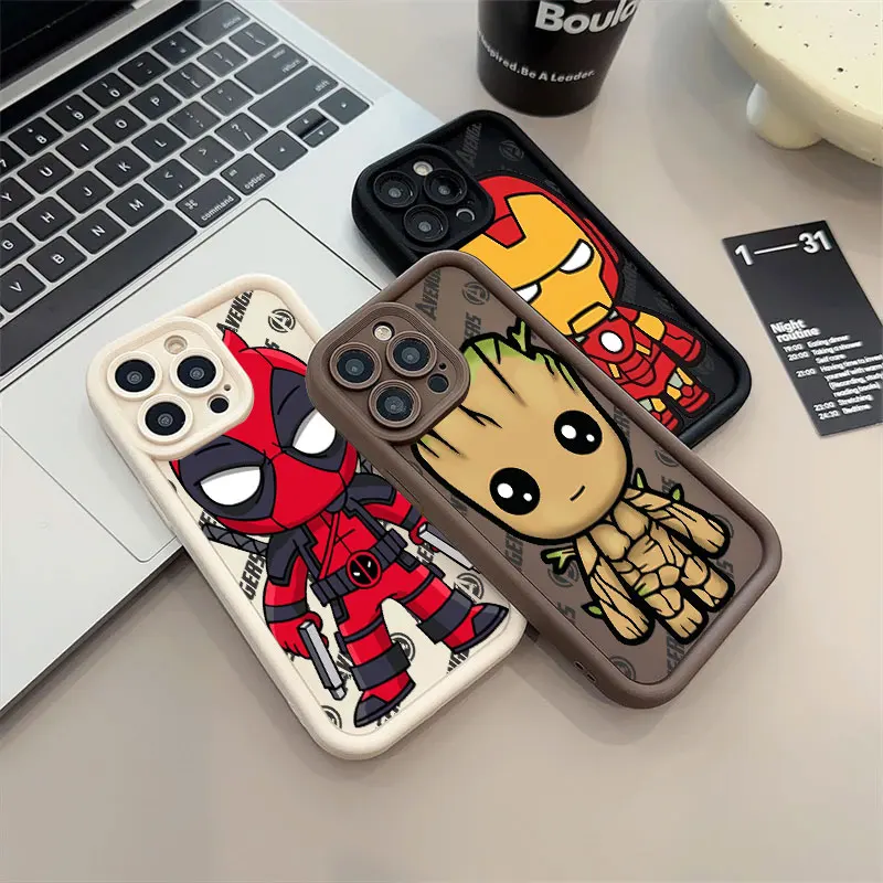 Marvel Cute Avengers Deadpool Groot Silicone Case For Apple iPhone 17E 15 16 14 13 12 11 17 Pro Max Air 16 Plus 16E Phone Cover
Marvel Cute Avengers Deadpool Groot Silicone Case For Apple iPhone 17E 15 16 14 13 12 11 17 Pro Max Air 16 Plus 16E Phone Cover