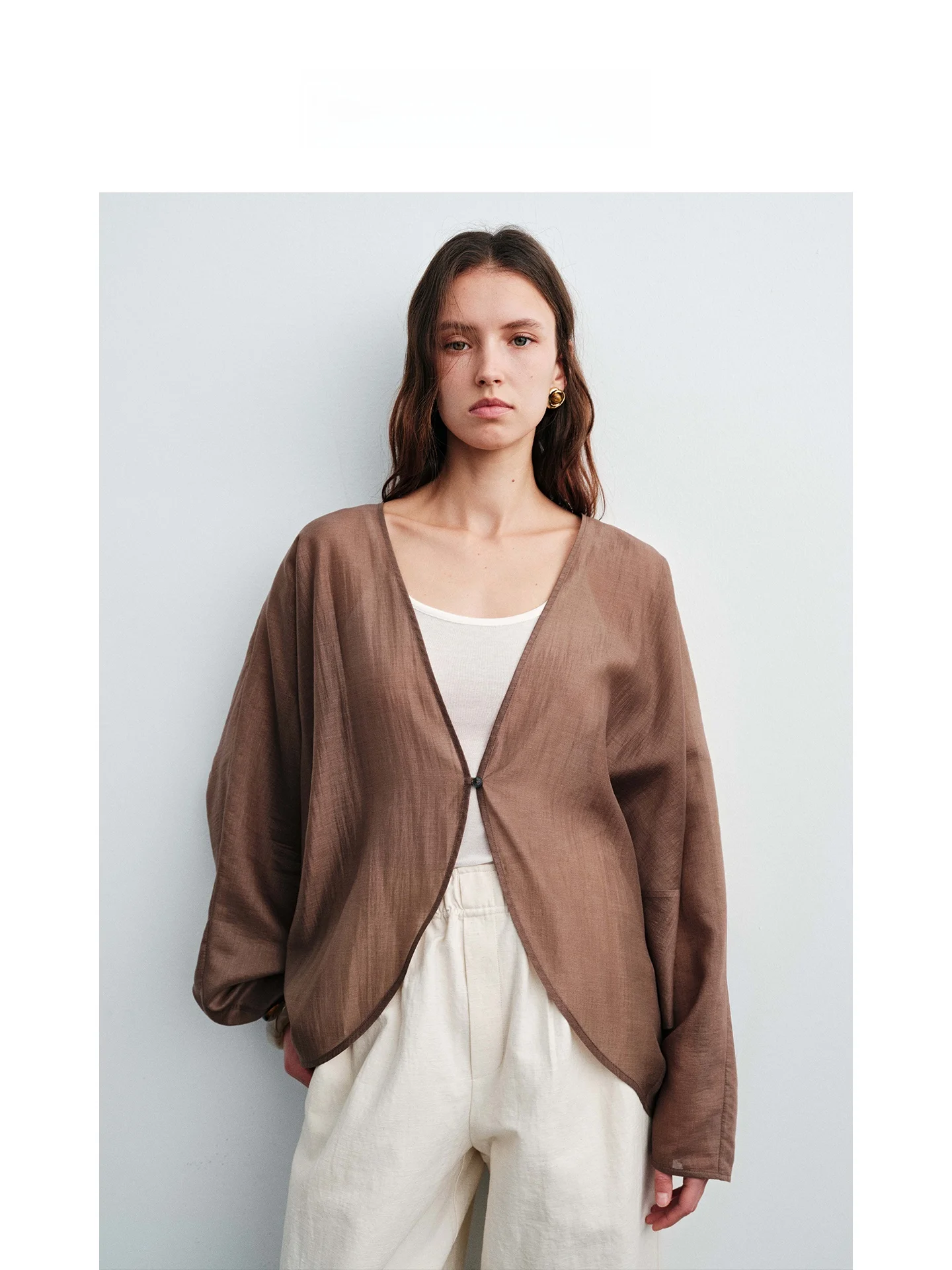 Osenso Silk Drapey Micro Silhouette Atmosphere Shaping Open Cardigan Elegant Style Long Sleeve Women's Premium Shirt
Osenso Silk Drapey Micro Silhouette Atmosphere Shaping Open Cardigan Elegant Style Long Sleeve Women's Premium Shirt