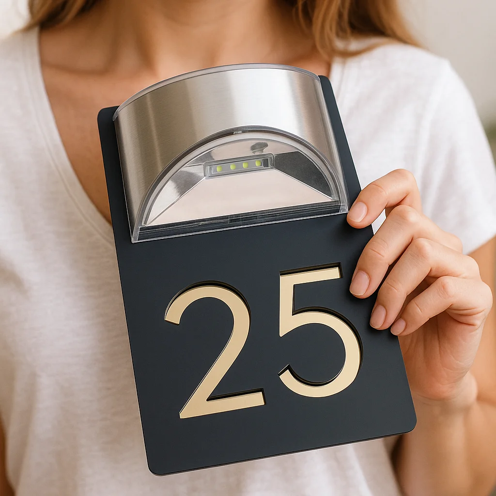 Custom Solar LED House Number Sign Outdoor Luminous Acrylic Doorplate Waterproof Address Home Apartment Gift Solar Lighted Plate
Custom Solar LED House Number Sign Outdoor Luminous Acrylic Doorplate Waterproof Address Home Apartment Gift Solar Lighted Plate