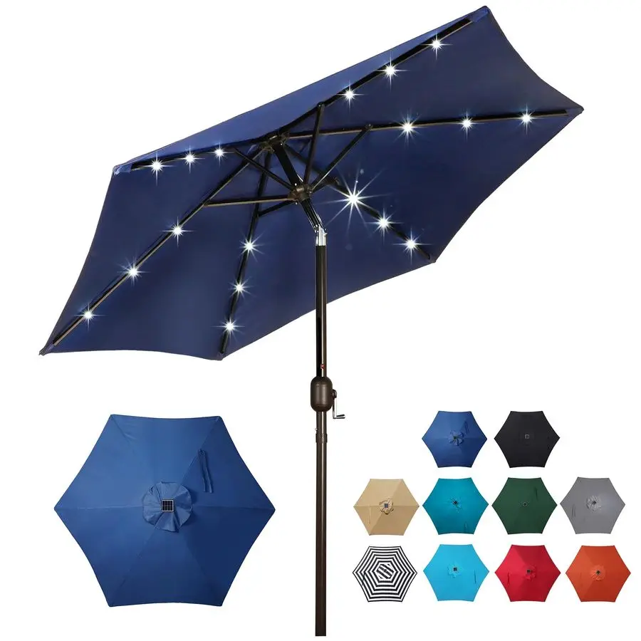 7.5 ft Solar Umbrella, 18 LED Lighted Patio Umbrella, Table Market Umbrella
7.5 ft Solar Umbrella, 18 LED Lighted Patio Umbrella, Table Market Umbrella