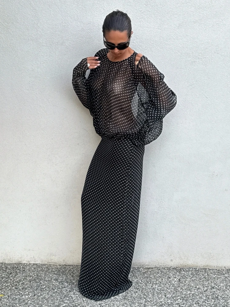 Новое сексуальное прозрачное длинное платье в горошек с круглым вырезом, женские черные тонкие платья с длинными рукавами, вечерние платья
Новое сексуальное прозрачное длинное платье в горошек с круглым вырезом, женские черные тонкие платья с длинными рукавами, вечерние платья