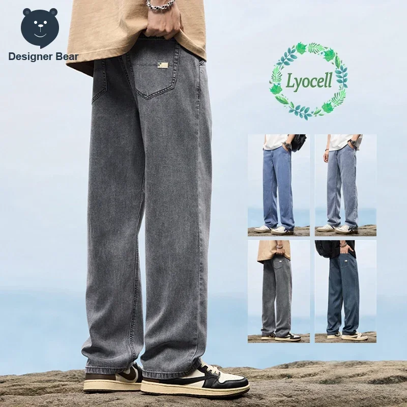 High Quality Men's Jeans Baggy Straight Soft Cozy Lyocell Fabric Denim Pants Men Summer Thin Long Trousers Male Plus Size 38 40
High Quality Men's Jeans Baggy Straight Soft Cozy Lyocell Fabric Denim Pants Men Summer Thin Long Trousers Male Plus Size 38 40