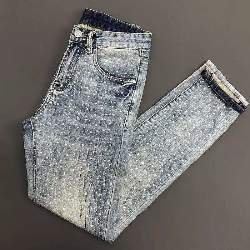 Gypsy Jeans Men's Trendy Brand Summer Thin 2026 New Ripped Light Color Slim Feet Hot Drilling Luxury Brand Clothes Men Trousers
Gypsy Jeans Men's Trendy Brand Summer Thin 2026 New Ripped Light Color Slim Feet Hot Drilling Luxury Brand Clothes Men Trousers