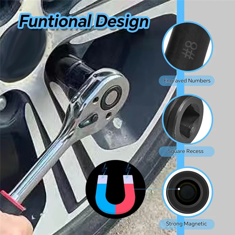 ABNO-8 Piece Tapping Socket Kit 8Pcs Tap Socket Set Faucet Repair And Maintenance For Areas Where T-Handles Not Fit
ABNO-8 Piece Tapping Socket Kit 8Pcs Tap Socket Set Faucet Repair And Maintenance For Areas Where T-Handles Not Fit