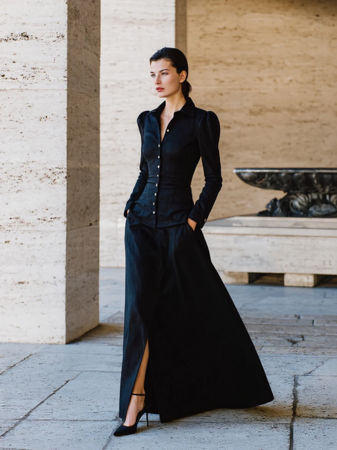 Mia Muse Boutique Women's Sets Autumn Winter Chic Plain Button Single Breasted Puff Sleeve Shirt Collar Maxi Dating Dresses Sets
Mia Muse Boutique Women's Sets Autumn Winter Chic Plain Button Single Breasted Puff Sleeve Shirt Collar Maxi Dating Dresses Sets