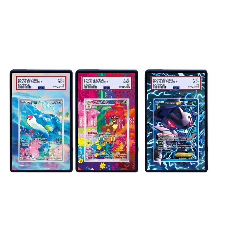 Акриловая подставка для карт PSA (для демонстрации, без карт) с изображением персонажей: Sawsbuck, Genesect, Wiglett, Ting-Lu, Acerola, Gyarados, Arcanine
Акриловая подставка для карт PSA (для демонстрации, без карт) с изображением персонажей: Sawsbuck, Genesect, Wiglett, Ting-Lu, Acerola, Gyarados, Arcanine