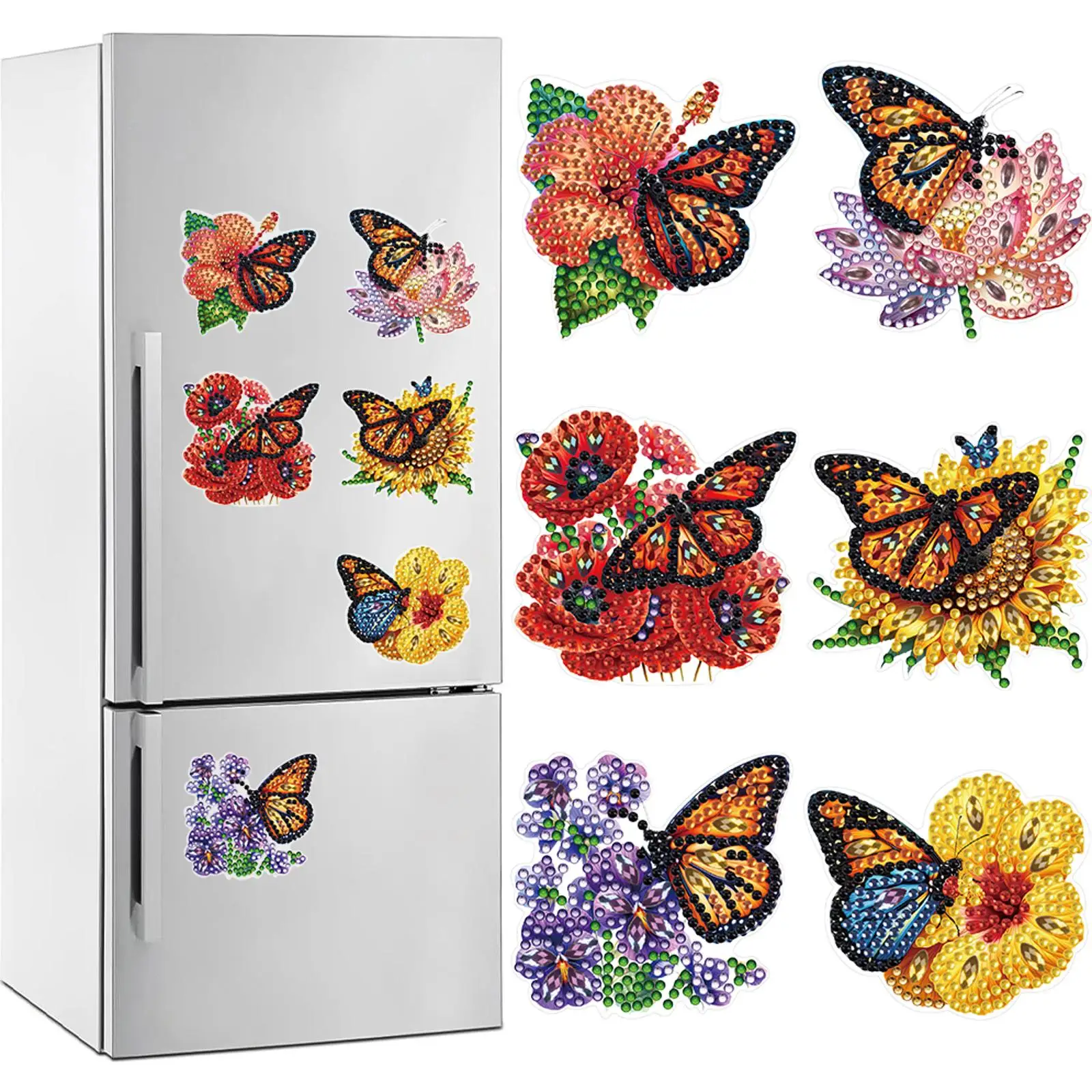 6 Pcs Diamond Art Fridge Magnets Sticker Car Butterfly Dragonfly Special Shape DIY Diamond Painting Magnets Kits for DIY Crafts
6 Pcs Diamond Art Fridge Magnets Sticker Car Butterfly Dragonfly Special Shape DIY Diamond Painting Magnets Kits for DIY Crafts