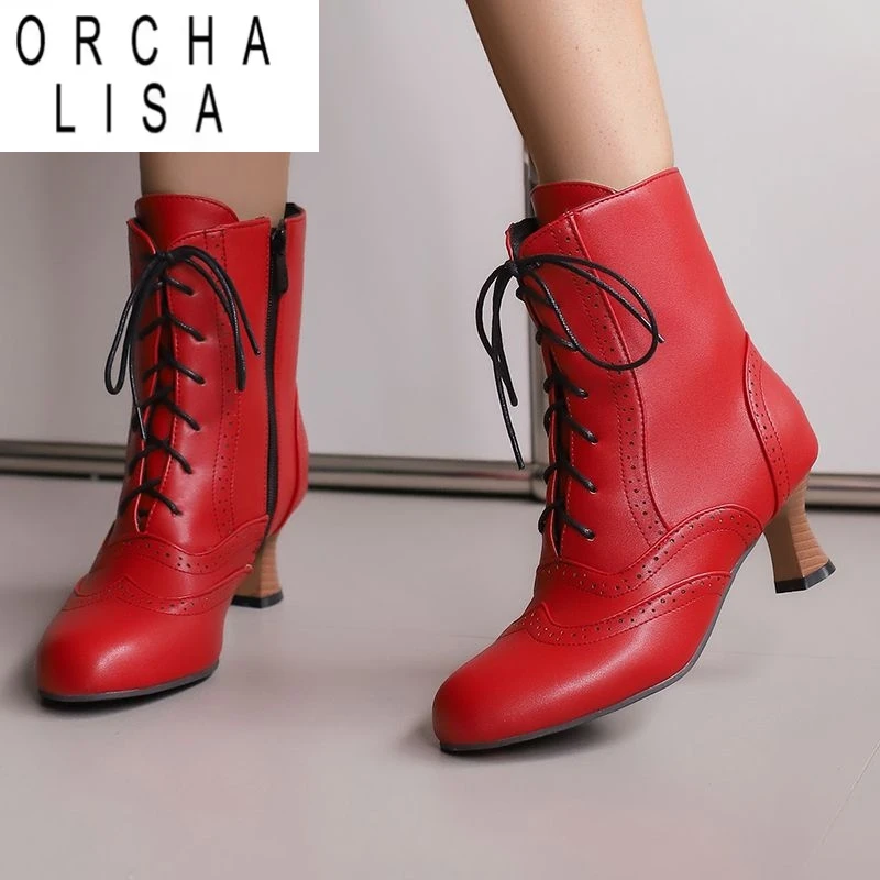 ORCHA LISA Винтажные женские ботильоны с круглым носком, стеклянный каблук 5,5 см, шнуровка, 48 49 50, офисная женская повседневная обувь
ORCHA LISA Винтажные женские ботильоны с круглым носком, стеклянный каблук 5,5 см, шнуровка, 48 49 50, офисная женская повседневная обувь