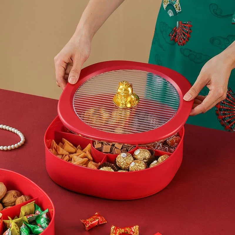 New Year Wedding Candy Box Double Layer with Snacks Dry Fruits Pigeon Cover Hall Wealth Attracting Sweet Dish Fruit Tray
New Year Wedding Candy Box Double Layer with Snacks Dry Fruits Pigeon Cover Hall Wealth Attracting Sweet Dish Fruit Tray