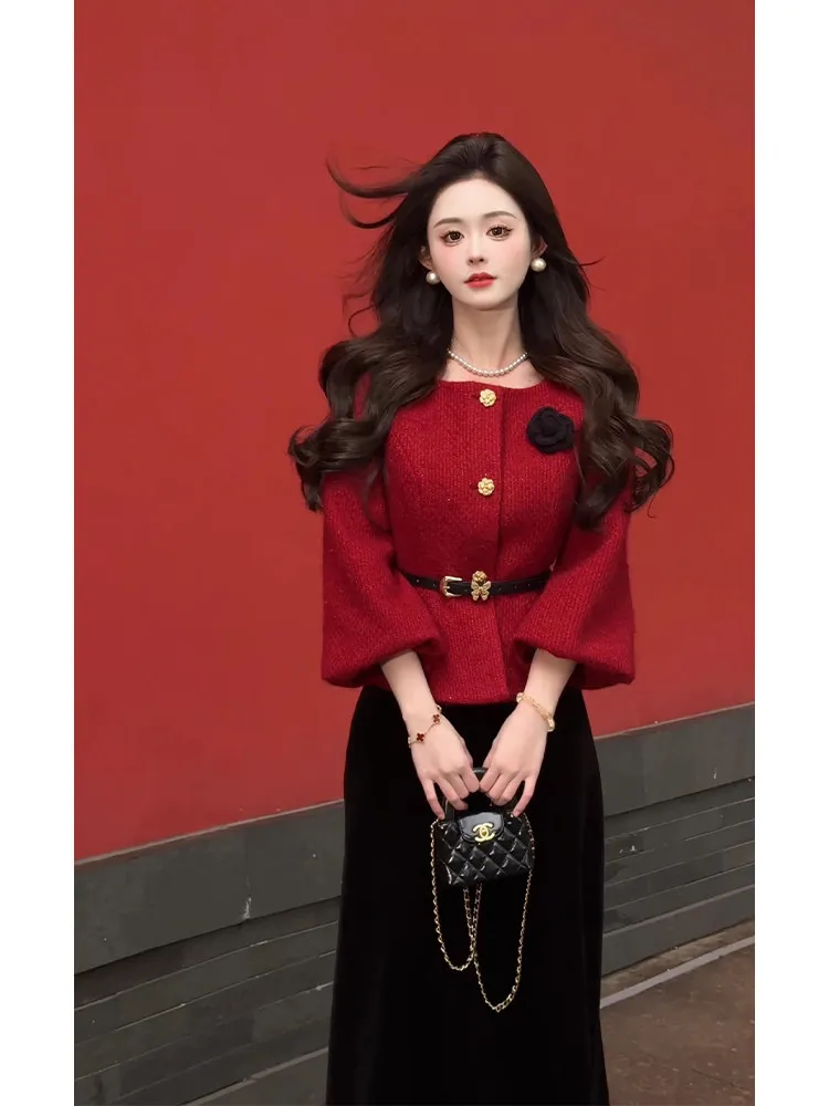 Qiqi Heming Momei Cotton Jaet Skirt Set Luxury Retro Two-Piece Women's Faion Autumn Winter Casual Sle Polyester Fiber
Qiqi Heming Momei Cotton Jaet Skirt Set Luxury Retro Two-Piece Women's Faion Autumn Winter Casual Sle Polyester Fiber