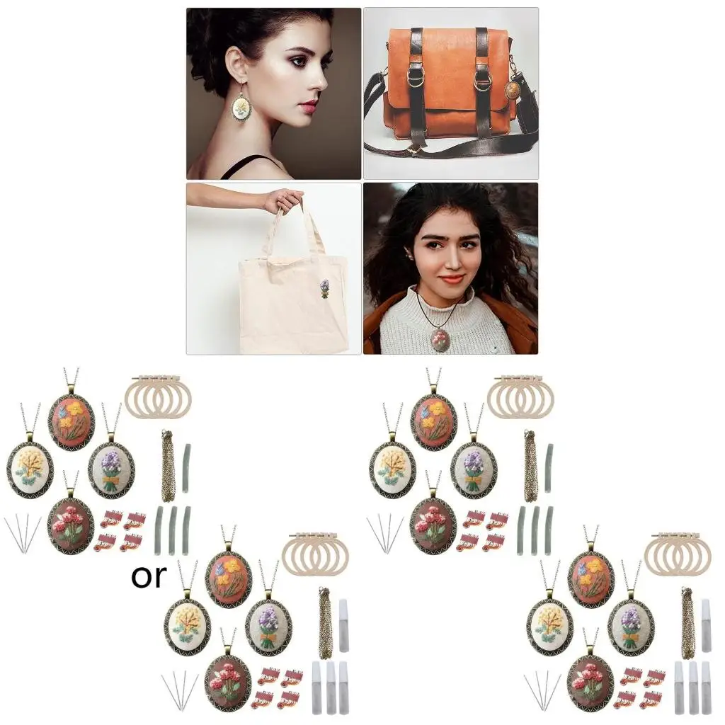 4 Packs Pendant Embroidery Starter with Instruction Retro for Cross for Necklace Earrings Hand Sewing Jew
4 Packs Pendant Embroidery Starter with Instruction Retro for Cross for Necklace Earrings Hand Sewing Jew