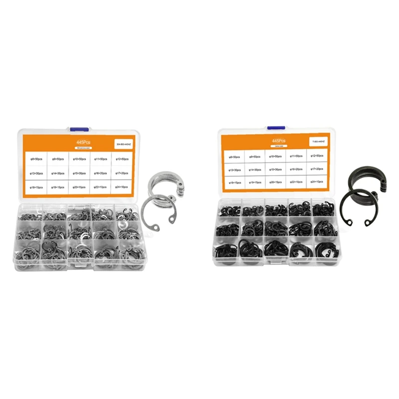 ABRE-445Pcs C Type Internal Circlip Retaining Rings Assortment Kit For Hole Circlip Snap Rings
ABRE-445Pcs C Type Internal Circlip Retaining Rings Assortment Kit For Hole Circlip Snap Rings