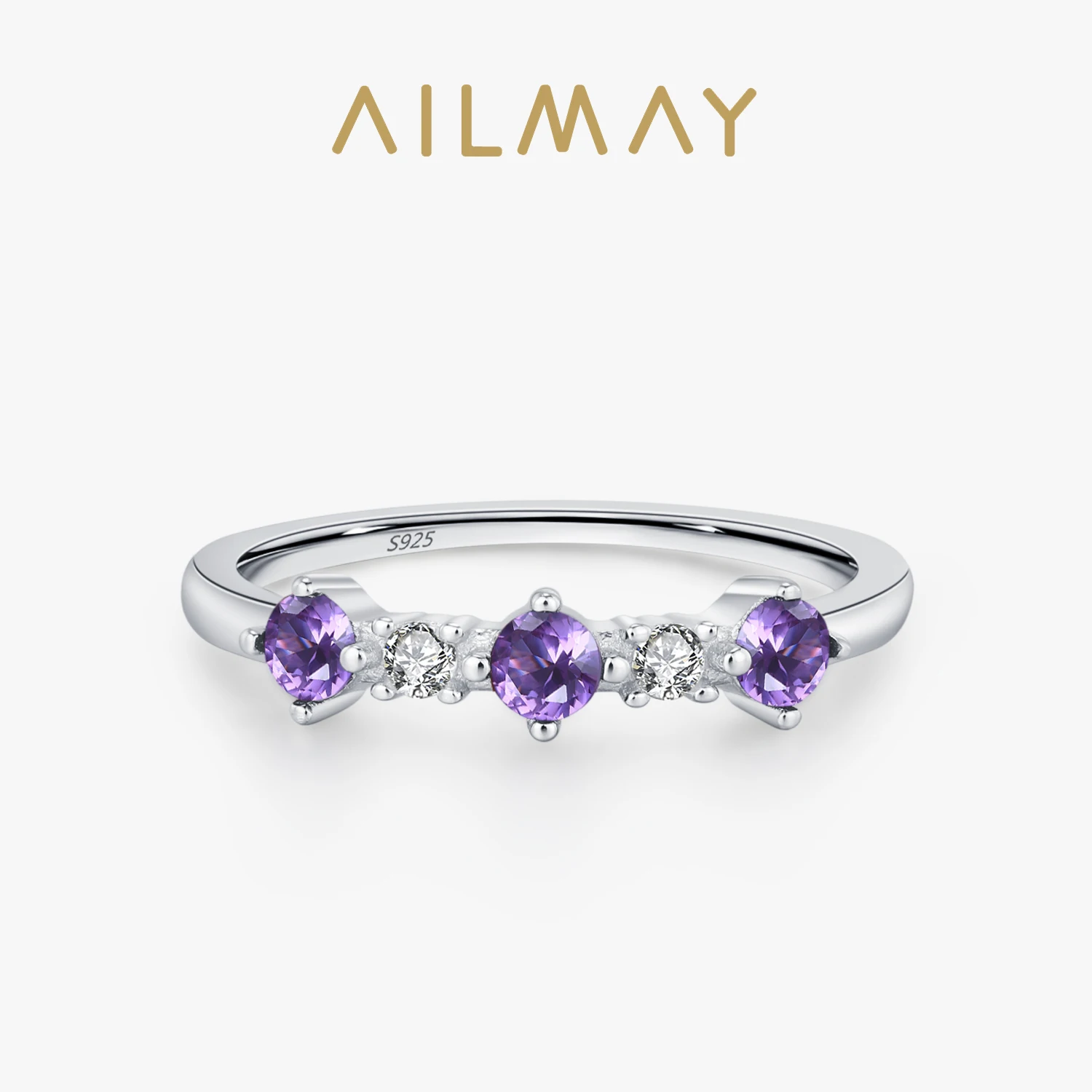 Ailmay 925 Sterling Silver Round Purple White Zircon Stacking Rings For Women Party Wedding Bands Mothers Day Jewelry Gifts
Ailmay 925 Sterling Silver Round Purple White Zircon Stacking Rings For Women Party Wedding Bands Mothers Day Jewelry Gifts 