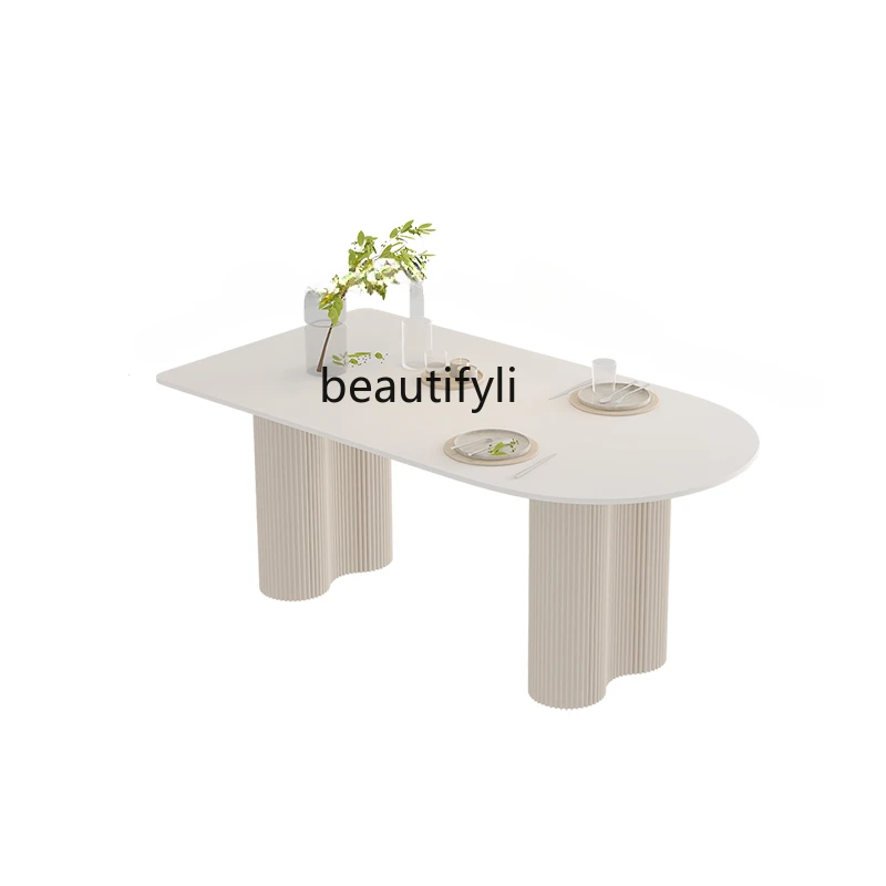 Kitchen Island Dining Table Integrated Light Luxury Modern Minimalist Wall Cream Style Semicircle Dining Table and Chair Home
Kitchen Island Dining Table Integrated Light Luxury Modern Minimalist Wall Cream Style Semicircle Dining Table and Chair Home