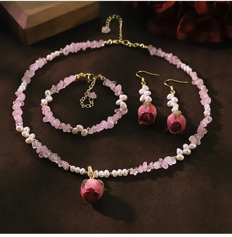 Original Design Pearl Crystal Flower Jewelry Set 3 Pieces Necklace Bracelet Earrings Trendy Fashion Accessories for Women Choker
Original Design Pearl Crystal Flower Jewelry Set 3 Pieces Necklace Bracelet Earrings Trendy Fashion Accessories for Women Choker