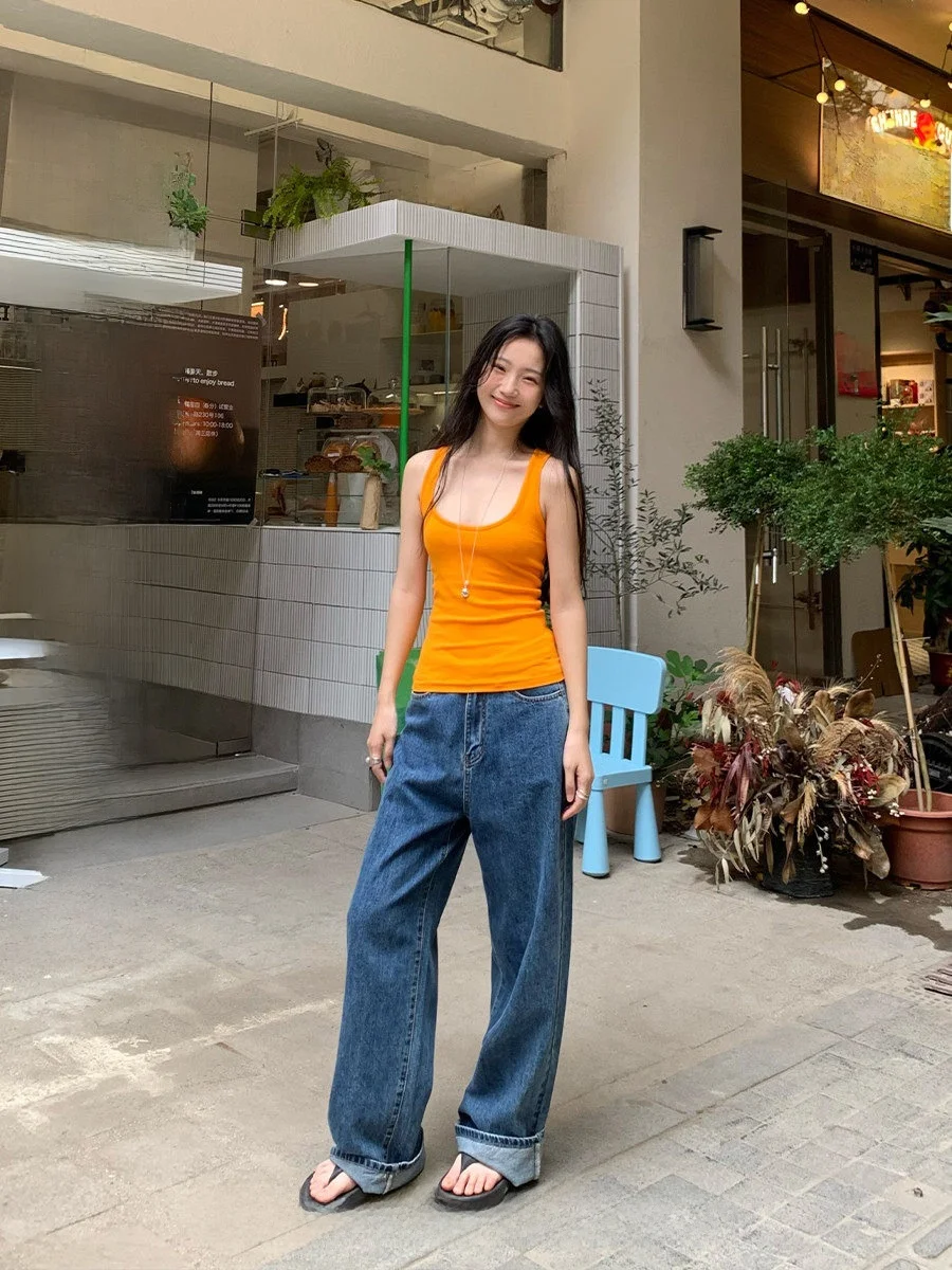 High Waist Wide Leg Jeans Women's Loose Fit Straight Casual Jeans Long Pants Spring Summer Style Zero Degree Soda Korean Lazy...
High Waist Wide Leg Jeans Women's Loose Fit Straight Casual Jeans Long Pants Spring Summer Style Zero Degree Soda Korean Lazy...
