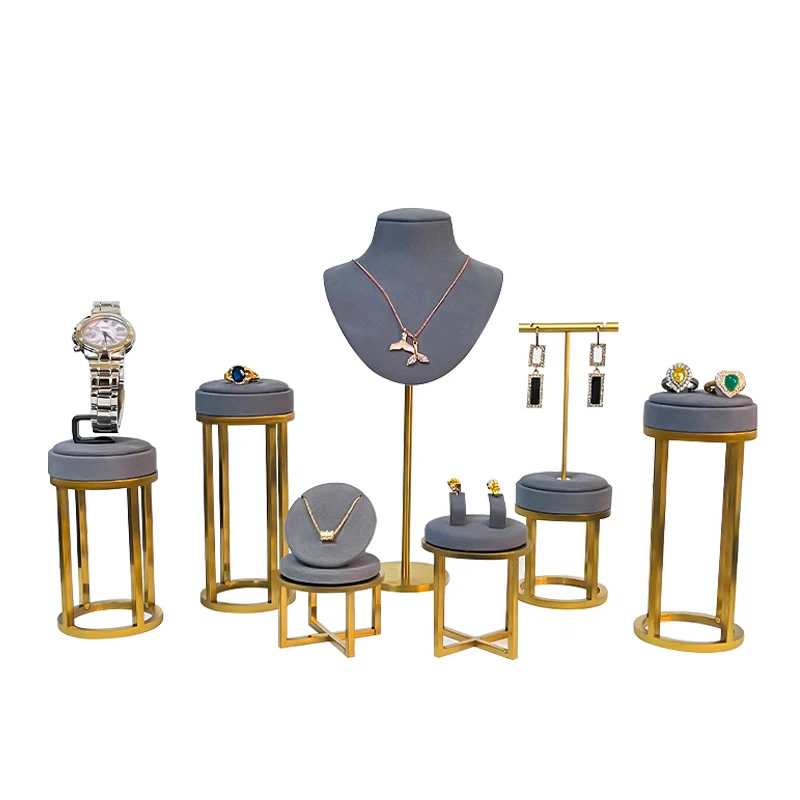 White Metal Display Stand Jewelry Set New Mannequin with Metal Stand for Necklace Earrings Ring for Container
White Metal Display Stand Jewelry Set New Mannequin with Metal Stand for Necklace Earrings Ring for Container