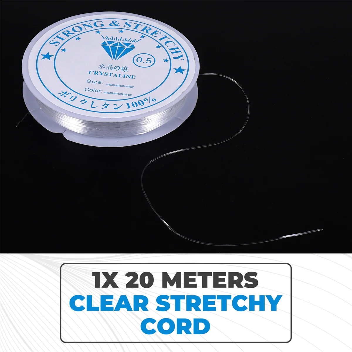 ABIY-20 Meters Spool of Crystal Clear Strong Beading Thread Cord Wire Jewellery Making Stringing Necklaces Bracelets 0.5mm
ABIY-20 Meters Spool of Crystal Clear Strong Beading Thread Cord Wire Jewellery Making Stringing Necklaces Bracelets 0.5mm
