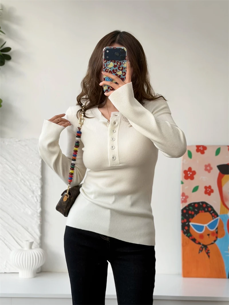 Женский теплый шерстяной свитер Ele Slim Fit Camere с открытым воротником и длинными рукавами, базовый слой, модный зимний топ
Женский теплый шерстяной свитер Ele Slim Fit Camere с открытым воротником и длинными рукавами, базовый слой, модный зимний топ