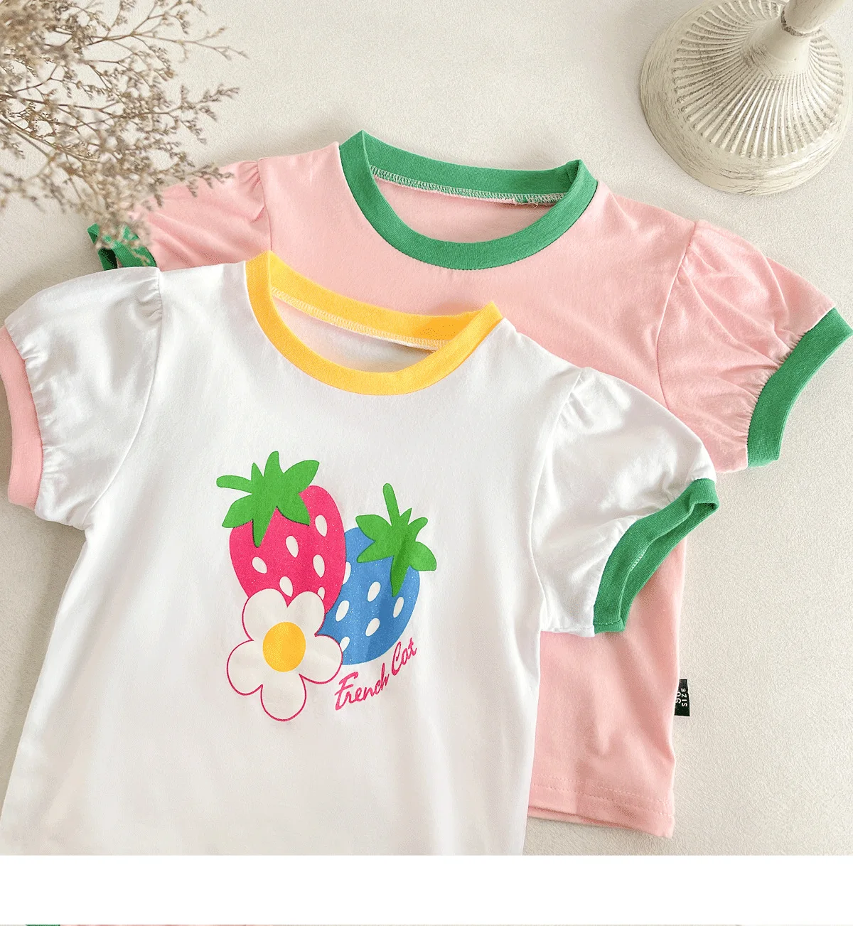 ( 1-7 Years) Summer Korean Children's Cotton Top Half Sleeve Girl Baby T-shirt 2025 New Cartoon Strawberry Soft Clothing
( 1-7 Years) Summer Korean Children's Cotton Top Half Sleeve Girl Baby T-shirt 2025 New Cartoon Strawberry Soft Clothing