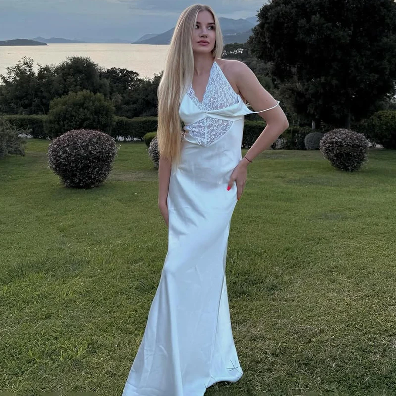 Ticketsx V-neck Lace Hollow Out Backless Strapless Dress Summer Sexy High Waist Slim Long Dress Beach Vacation Women's Dress
Ticketsx V-neck Lace Hollow Out Backless Strapless Dress Summer Sexy High Waist Slim Long Dress Beach Vacation Women's Dress