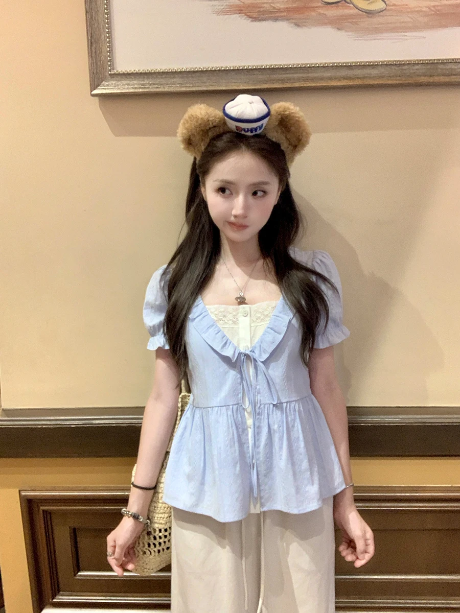 Летний тонкий длинный рукав из искусственного трикотажа с вышивкой и текстурным дизайном, имитирующий двухслойный топ, с поясом, для девочек
Летний тонкий длинный рукав из искусственного трикотажа с вышивкой и текстурным дизайном, имитирующий двухслойный топ, с поясом, для девочек