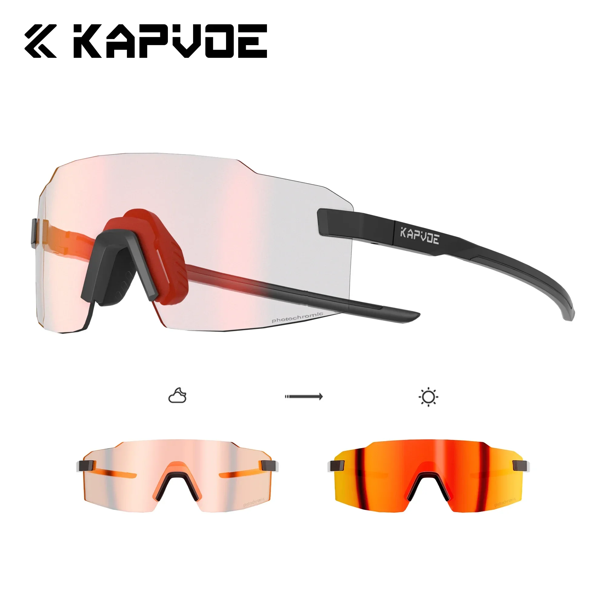 Kapvoe UV400 Men Light-Weight Runnning Sunglasses TR90 Photochromic Cycling Glasses Women Hiking Adjustable Nose Pad Eyewear
Kapvoe UV400 Men Light-Weight Runnning Sunglasses TR90 Photochromic Cycling Glasses Women Hiking Adjustable Nose Pad Eyewear