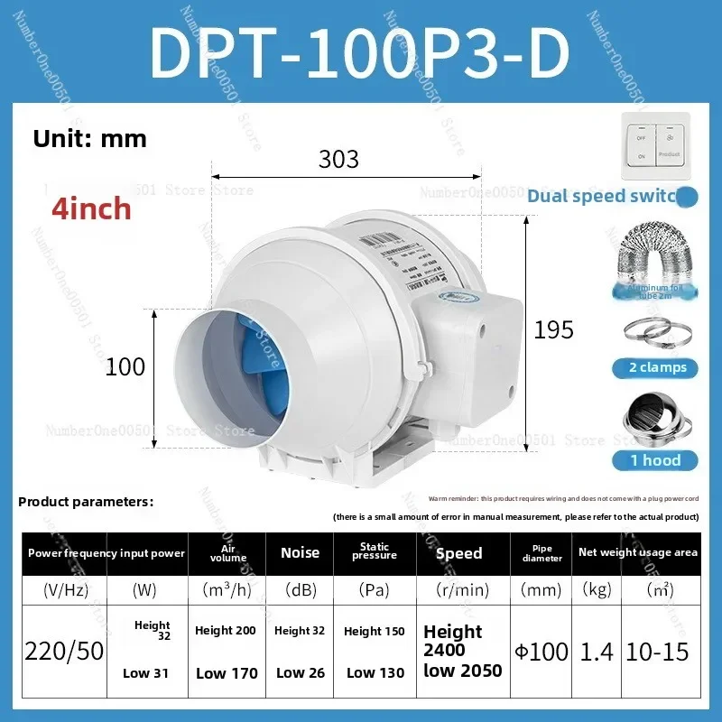 Silent Powerful Oblique Flow Duct Fan For Kitchen Bathroom Industrial Ventilation Exhaust Extractor -001
Silent Powerful Oblique Flow Duct Fan For Kitchen Bathroom Industrial Ventilation Exhaust Extractor -001