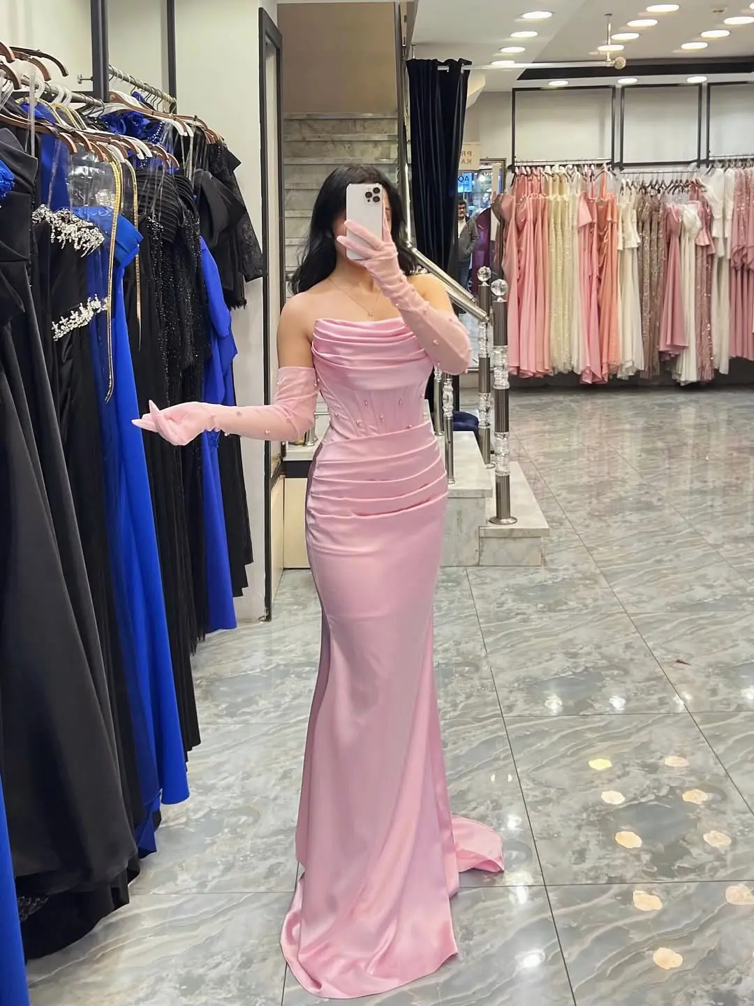 Charming Pink Mermaid Evening Dresses Glitter Beads Satin Prom Gowns Vintage Sweep Train Customized Special Occasion Dress
Charming Pink Mermaid Evening Dresses Glitter Beads Satin Prom Gowns Vintage Sweep Train Customized Special Occasion Dress