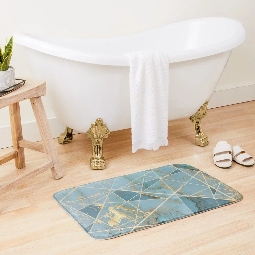 Marble Design - Gold Effect - Turquoise Blue, Teal Marbling Bath Mat DoorFor Entrance Door Kitchen Carpet Mat
Marble Design - Gold Effect - Turquoise Blue, Teal Marbling Bath Mat DoorFor Entrance Door Kitchen Carpet Mat