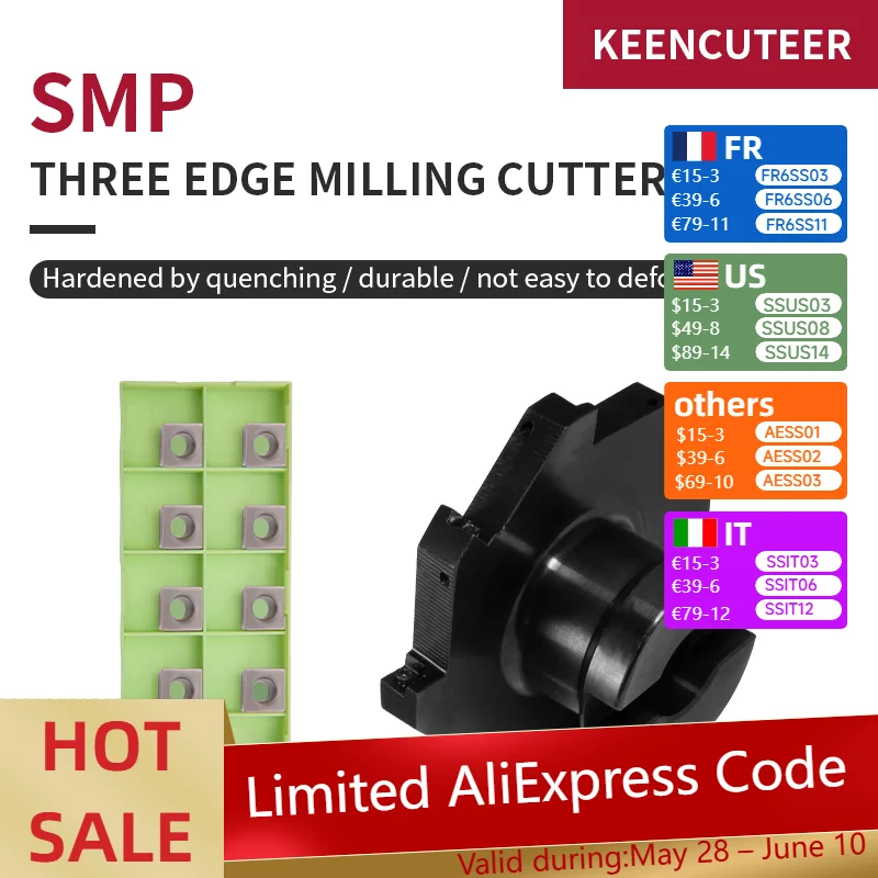 Three-sided edge milling cutter SMP 06/08/12 63mm-125mm FMB22 T-slot side milling cutter head for MPHT YBG302 milling inserts
Three-sided edge milling cutter SMP 06/08/12 63mm-125mm FMB22 T-slot side milling cutter head for MPHT YBG302 milling inserts