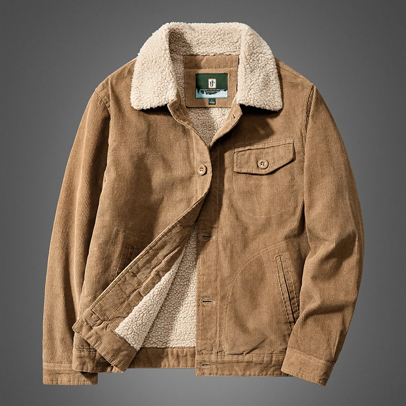 Casual Multiple Pockets Fleece Jackets Corduroy Parkas Jacket Men Winter Thick Male Mens Solid Clothing Oversized New Warm Coat
Casual Multiple Pockets Fleece Jackets Corduroy Parkas Jacket Men Winter Thick Male Mens Solid Clothing Oversized New Warm Coat