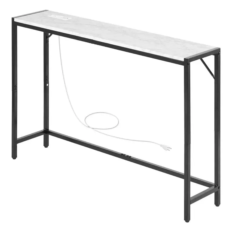 Free Shipping-Marble Console Table, Modern Narrow Long Console Table with Power Outlet, Thin Sofa Side Table with Iron Tubes, An
Free Shipping-Marble Console Table, Modern Narrow Long Console Table with Power Outlet, Thin Sofa Side Table with Iron Tubes, An