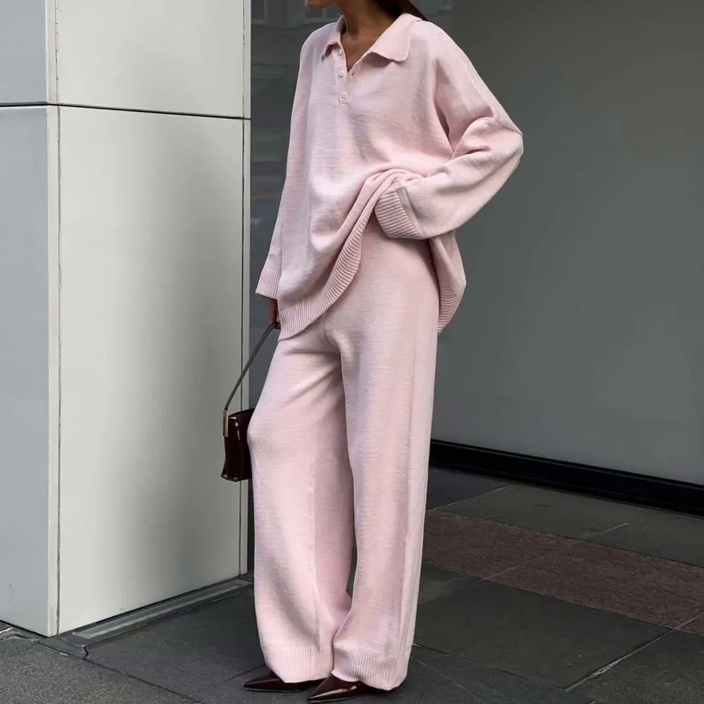 Женские осенние костюмы-свитера, пуловеры с отложным воротником и трикотажными брюками, комплекты из двух предметов, спортивные костюмы, женская одежда, зимняя одежда
Женские осенние костюмы-свитера, пуловеры с отложным воротником и трикотажными брюками, комплекты из двух предметов, спортивные костюмы, женская одежда, зимняя одежда