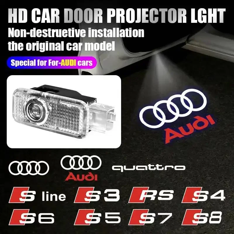 2Pcs Led Logo light Welcome Light For AUDI line S3 S4 RS S6 S5 S7 S8 A3 A4 A5 A6 A7 Q3 Q7 quattro Projector Shadow Ghost Lamp
2Pcs Led Logo light Welcome Light For AUDI line S3 S4 RS S6 S5 S7 S8 A3 A4 A5 A6 A7 Q3 Q7 quattro Projector Shadow Ghost Lamp