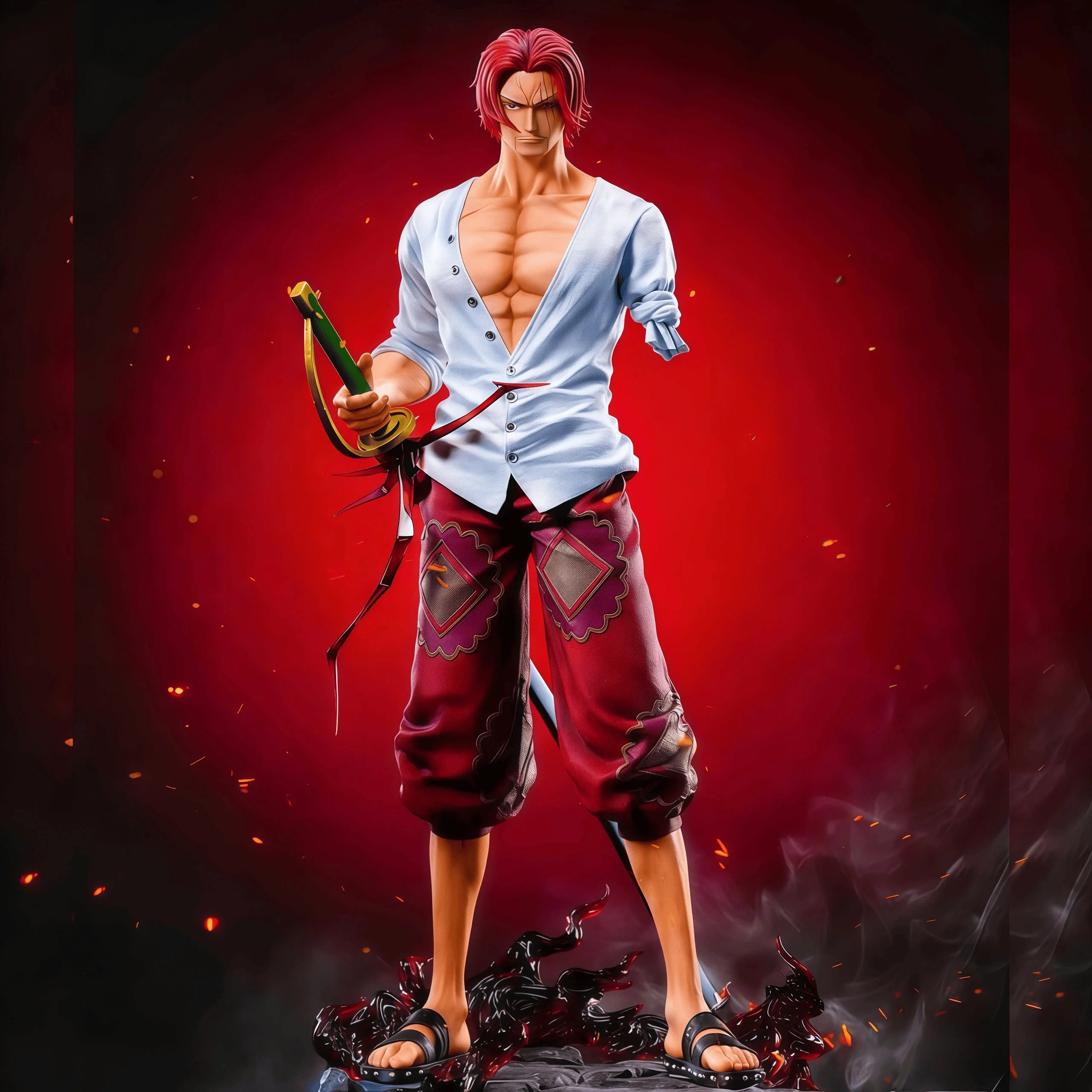 JT One Piece Red Hair Shanks GK Figure Large Size Collectible Statue Living Room Decor Ornament For Male AnimeFans Birthday Gift
JT One Piece Red Hair Shanks GK Figure Large Size Collectible Statue Living Room Decor Ornament For Male AnimeFans Birthday Gift