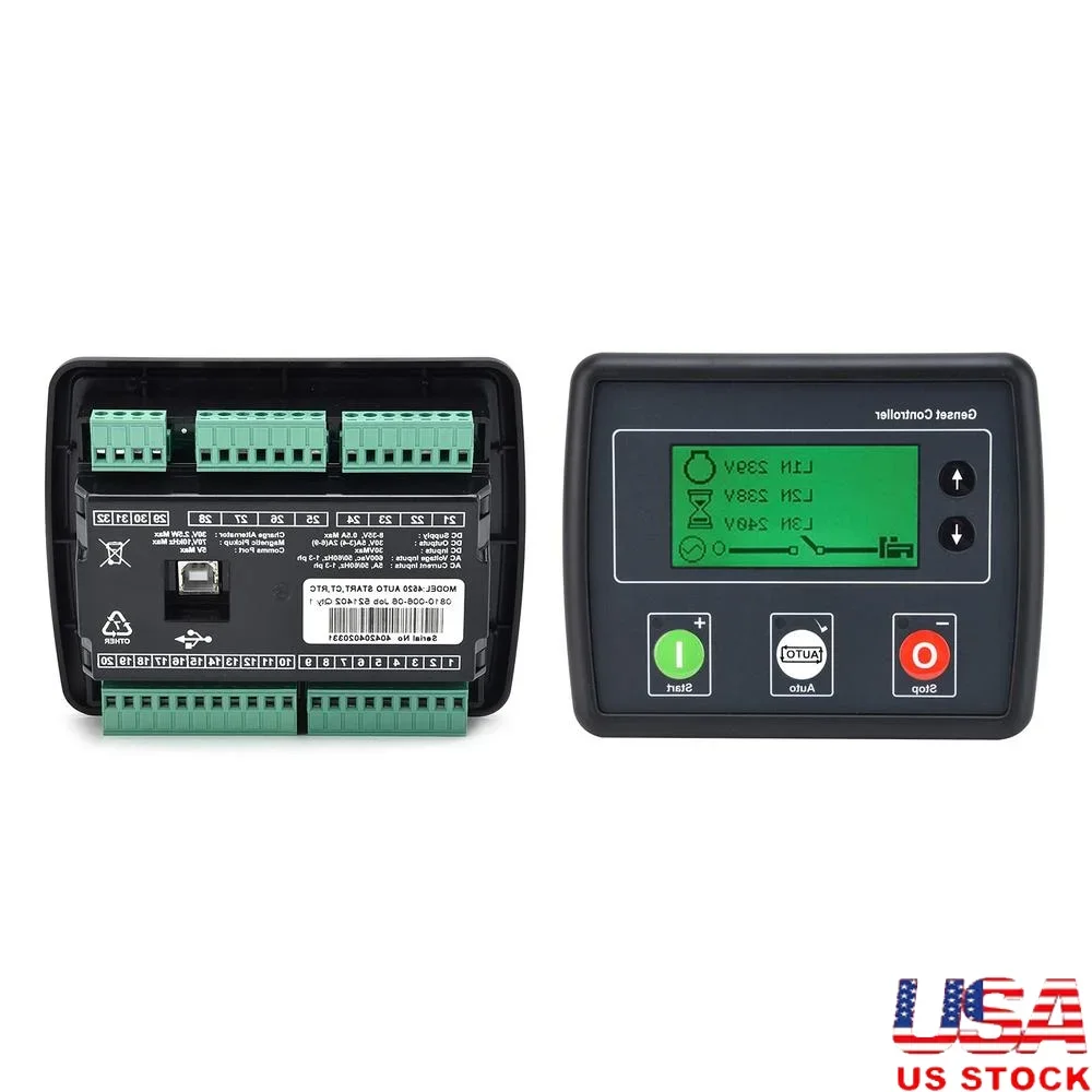 Self-Starting Generator Control Module DSE4520 3-Phase Genset Controller LCD Display Mains Failure Monitoring Protection Module
Self-Starting Generator Control Module DSE4520 3-Phase Genset Controller LCD Display Mains Failure Monitoring Protection Module