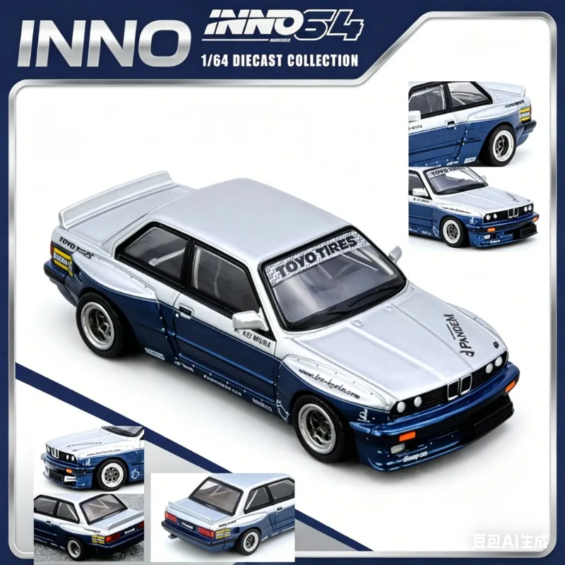 INNO 1:64 BMW PANDEM E30 M3 серебристо-синяя модель автомобиля с широким кузовом, модифицированная, из сплава, статическая, коллекционная, для взрослых.
INNO 1:64 BMW PANDEM E30 M3 серебристо-синяя модель автомобиля с широким кузовом, модифицированная, из сплава, статическая, коллекционная, для взрослых.
