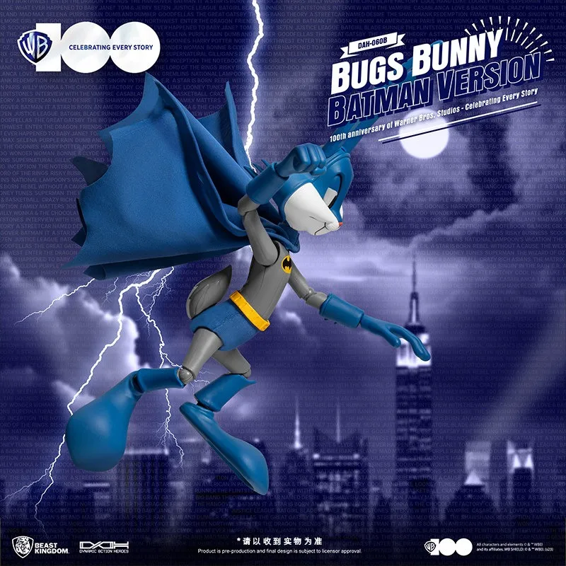 Genuine Beast Kingdom DAH-060B WB 100th Bugs Bunny Batman Version Dynamic Action Heroes Action Figure Model Ornaments in Stock
Genuine Beast Kingdom DAH-060B WB 100th Bugs Bunny Batman Version Dynamic Action Heroes Action Figure Model Ornaments in Stock
