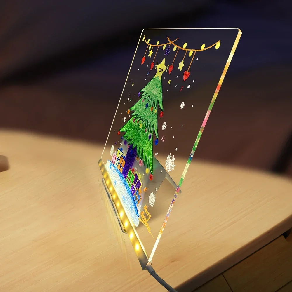DIY Christmas Acrylic Board with Erasable LED Surface, Ideal Night Light Decor for Home
DIY Christmas Acrylic Board with Erasable LED Surface, Ideal Night Light Decor for Home