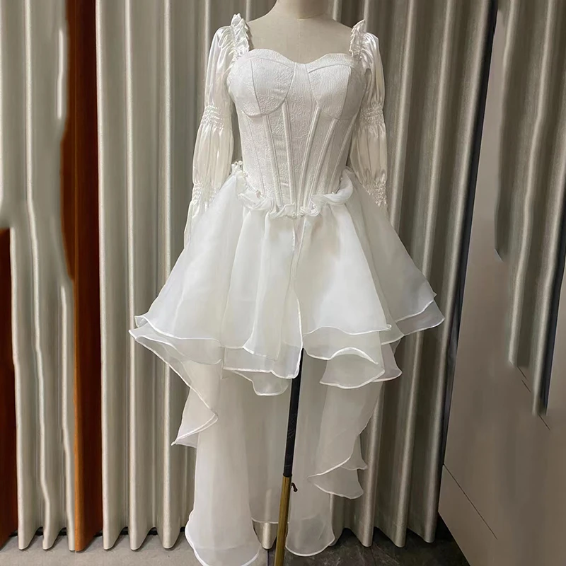 Elegant White Off Shoulder Fairy Dress Chic Princess Puff Dress Mesh Puff Large Hemline Long Dress Girl Birthday Party Dresses
Elegant White Off Shoulder Fairy Dress Chic Princess Puff Dress Mesh Puff Large Hemline Long Dress Girl Birthday Party Dresses