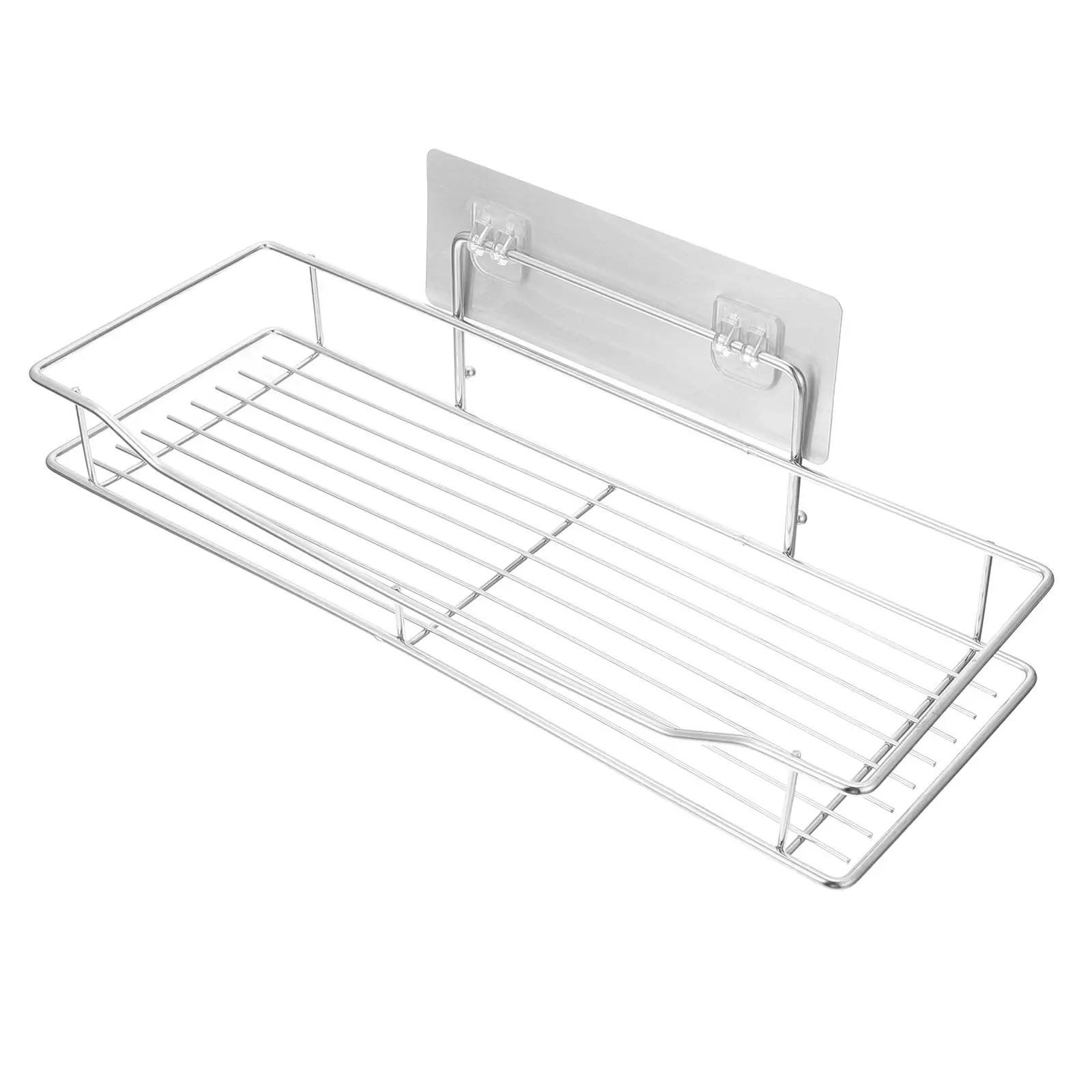 Wall Shelf 304 Stainless Steel Nail Free Hollow Design Storage Rack Kitchen Bathroom Toiletry Holder Rustproof Durability Silver
Wall Shelf 304 Stainless Steel Nail Free Hollow Design Storage Rack Kitchen Bathroom Toiletry Holder Rustproof Durability Silver