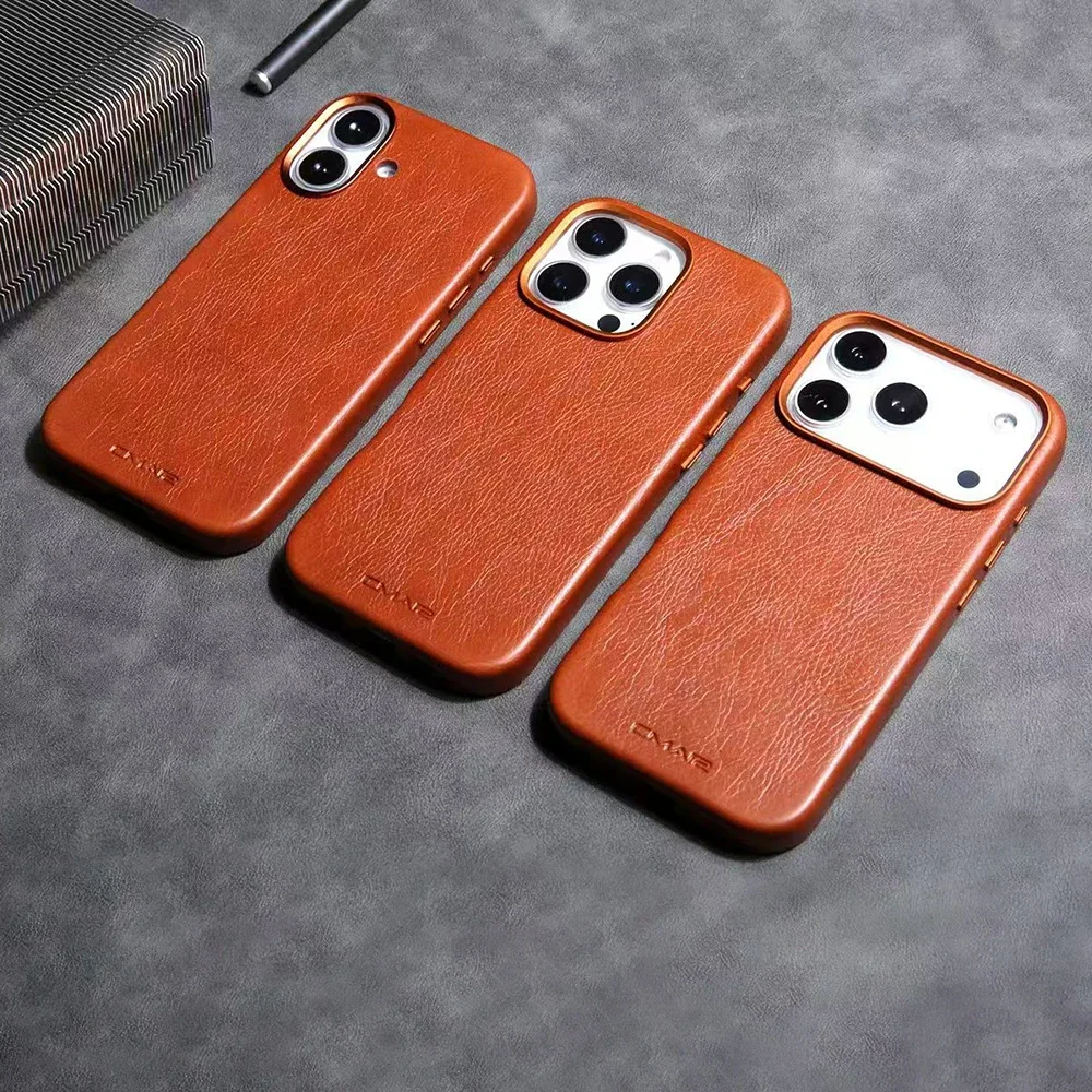 Magnetic Leather Texture for MagSafe Phone Case for IPhone 17 16pro Max 15 14 Pro 13 Wireless Charging Alloy Lens Bumper Cover
Magnetic Leather Texture for MagSafe Phone Case for IPhone 17 16pro Max 15 14 Pro 13 Wireless Charging Alloy Lens Bumper Cover
