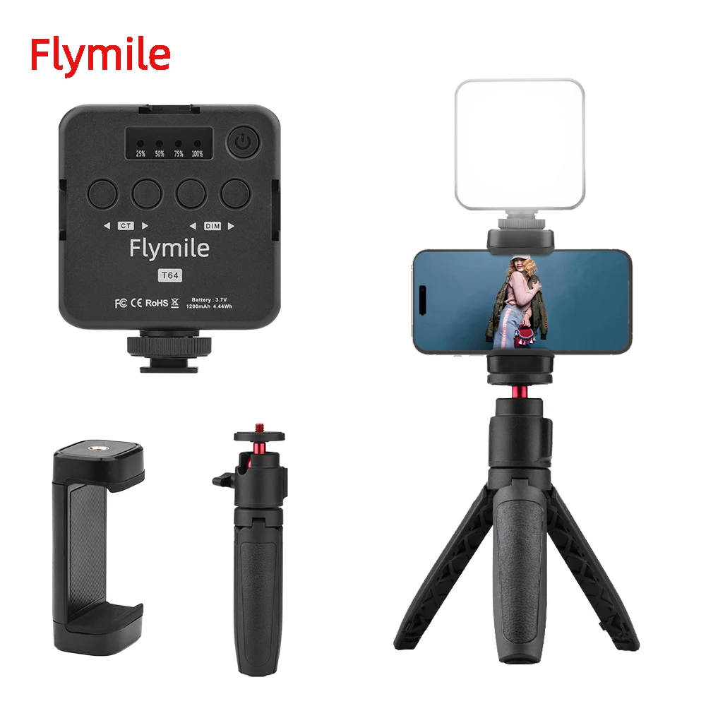 Flymile Phone Selfie Light Rechargeable Video Light for iPhone 16 Pro 15/Samsung with Phone Clip Tripod Photographic Accessories
Flymile Phone Selfie Light Rechargeable Video Light for iPhone 16 Pro 15/Samsung with Phone Clip Tripod Photographic Accessories