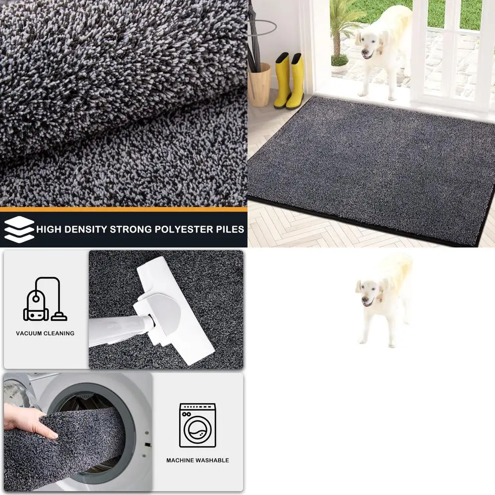 Large Absorbent Door Mat, 34 x 59, Non-Slip, Machine Washable, Ideal for Dogs and Muddy Shoes, Bluish Grey-Black
Large Absorbent Door Mat, 34 x 59, Non-Slip, Machine Washable, Ideal for Dogs and Muddy Shoes, Bluish Grey-Black