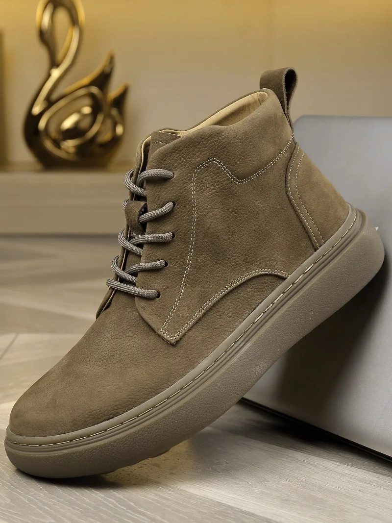 Men's Shoes Autumn Winter Vintage Cowhide Ankle Boots Genuine Leather High Top Casual Snow Boots Male Warm Hiking Outdoor Boots
Men's Shoes Autumn Winter Vintage Cowhide Ankle Boots Genuine Leather High Top Casual Snow Boots Male Warm Hiking Outdoor Boots