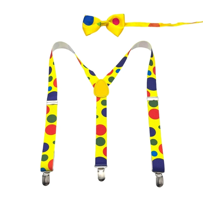 Clown Pattern Suspenders and Bowtie Suit Unique Adjustable Length Suspenders for Men and Women Adjustable Y166
Clown Pattern Suspenders and Bowtie Suit Unique Adjustable Length Suspenders for Men and Women Adjustable Y166