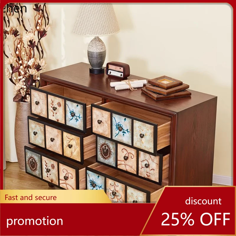 HXL chest of drawers living room painted retro entrance Mediterranean storage storage six chest of drawers
HXL chest of drawers living room painted retro entrance Mediterranean storage storage six chest of drawers